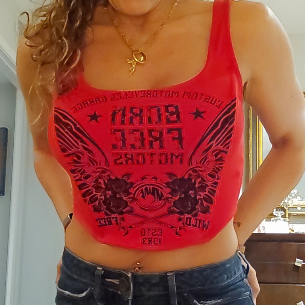 Red Women's Top - Picture 3 of 9